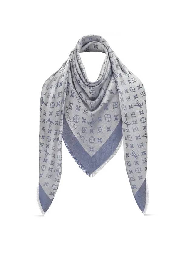 Monogram Denim Shawl Muffler Blue - LOUIS VUITTON - BALAAN 1