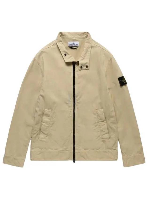 Tela Mock Neck Zip-up Jacket Beige - STONE ISLAND - BALAAN 2