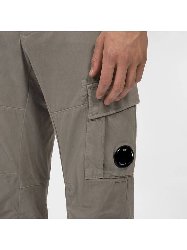 Lens Patch Stretch Satin Cargo Straight Pants Grey - CP COMPANY - BALAAN 6