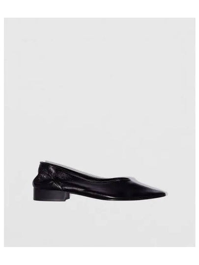 Carre Creased Leather Flat Black - BY FAR - BALAAN 2