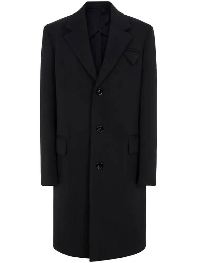 Wool Single Coat Black - BOTTEGA VENETA - BALAAN 2