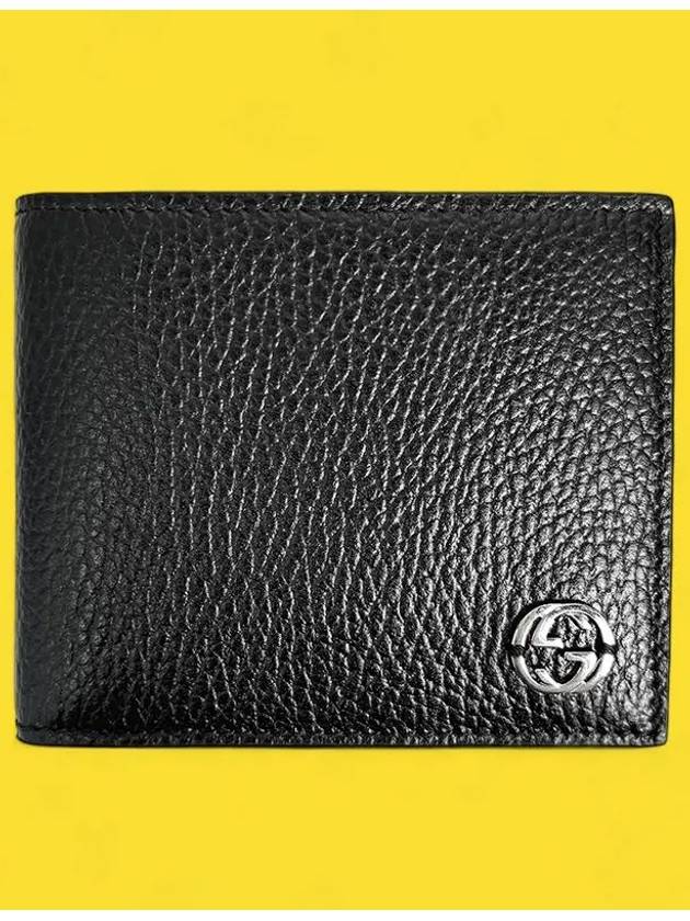 GG Interlocking Two Tone Half Wallet Black - GUCCI - BALAAN 10