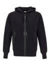 Diagonal Raised Fleece Hooded Jacket Black - CP COMPANY - BALAAN 2