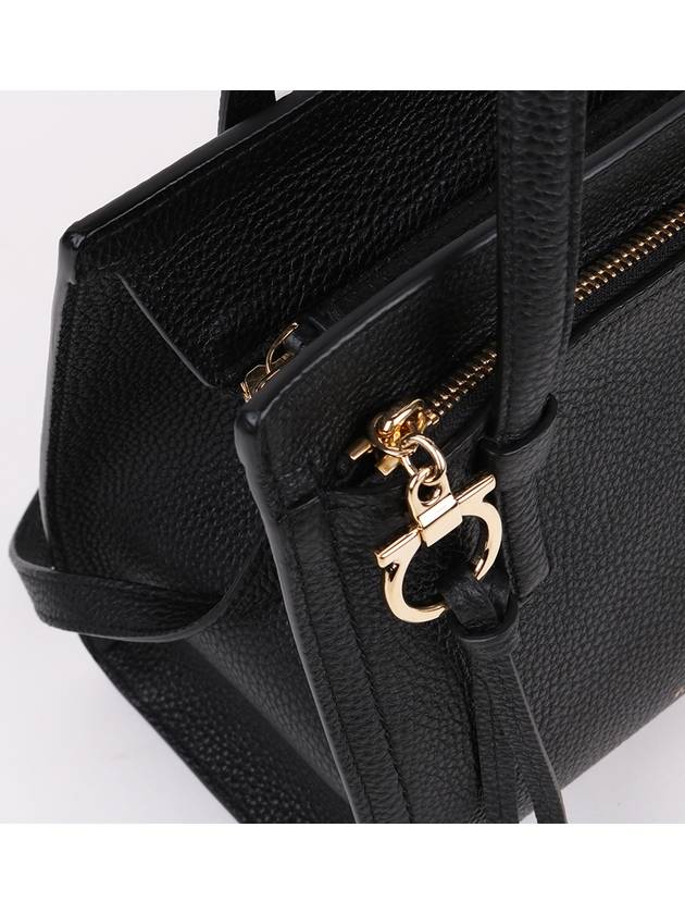 Ferragamo black gold plated Amy small shoulder bag - SALVATORE FERRAGAMO - BALAAN 5