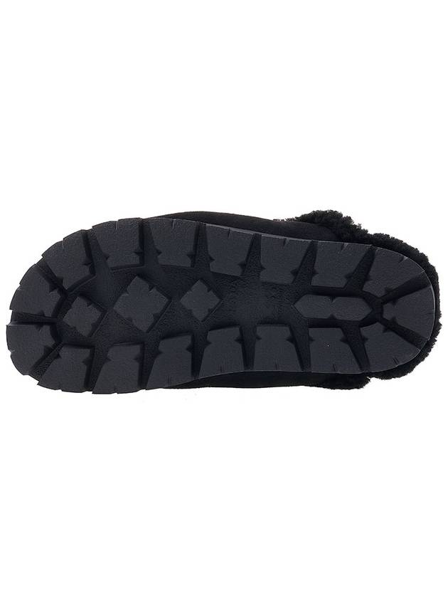 Shearling Sabots Slippers Black - PRADA - BALAAN 6