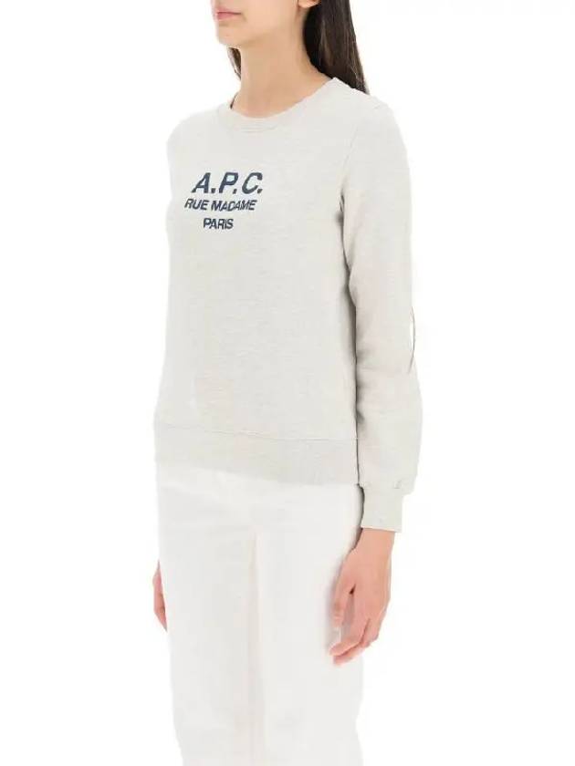 Women's Tina Logo Sweat Sweatshirt Heather Ecru - A.P.C. - BALAAN 5