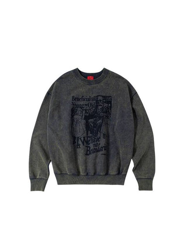 Washed Graphic Sweatshirt - CONECTX - BALAAN 1