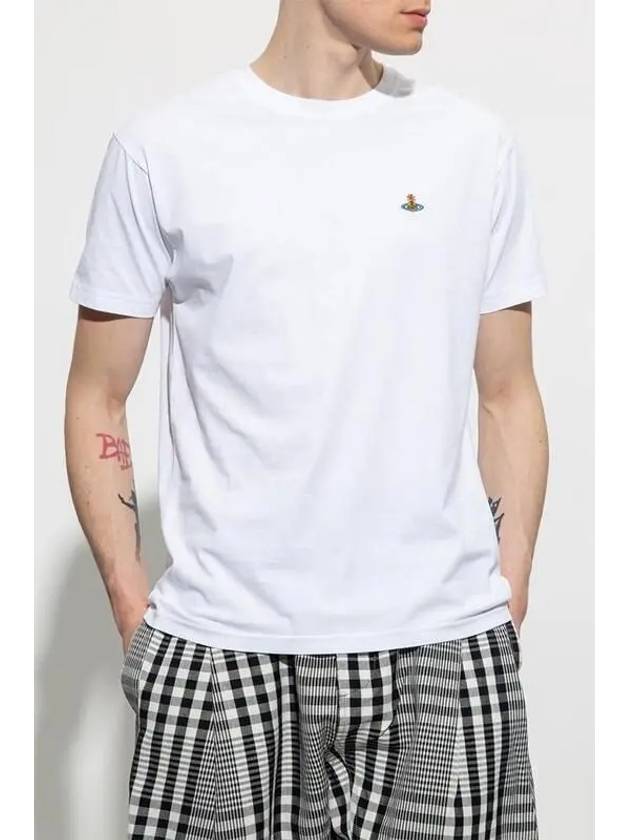 Chest ORB Logo Short Sleeve T-Shirt White - VIVIENNE WESTWOOD - BALAAN 4