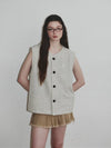 Classic Round Neck Vest_Ivory_W - KINETO - BALAAN 2