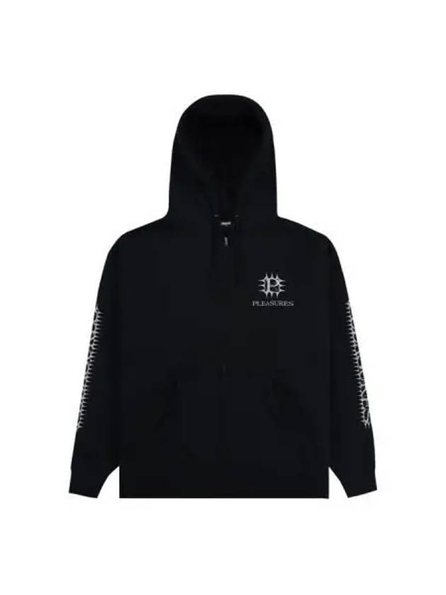 spike zip hoodie black - PLEASURES - BALAAN 1