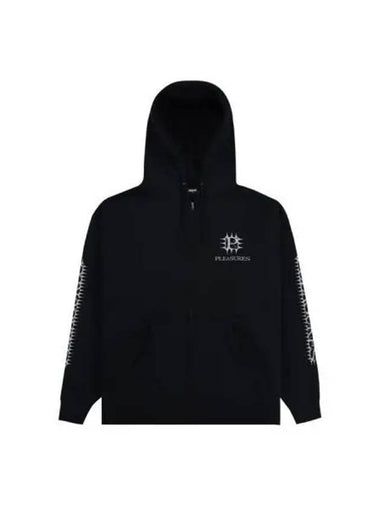 spike zip hoodie black - PLEASURES - BALAAN 1