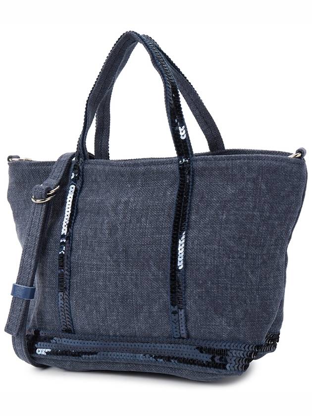 Cabas Mini Tote Bag Denim - VANESSA BRUNO - BALAAN 3