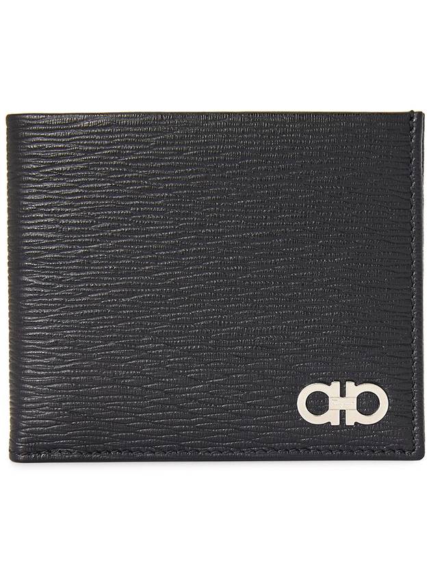 Gancini Half Wallet Black - SALVATORE FERRAGAMO - BALAAN 3