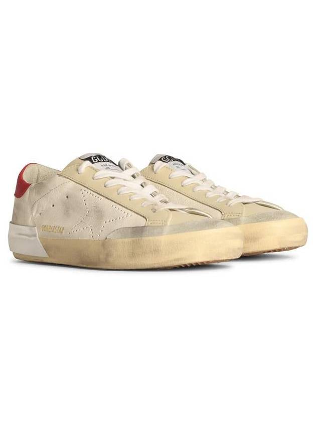 Superstar Leather Red Tab Low Top Sneakers White - GOLDEN GOOSE - BALAAN 3