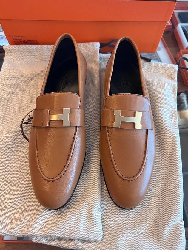 Paris Goatskin Loafers Permabrass Naturel - HERMES - BALAAN 2