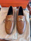 Paris Goatskin Loafers Permabrass Naturel - HERMES - BALAAN 4