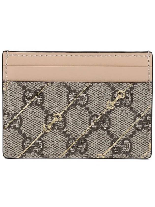 GG Supreme Horsebit Print Card Wallet Beige Ebony - GUCCI - BALAAN 4