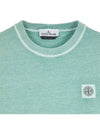 Organic Cotton Short Sleeve T-Shirt Light Green - STONE ISLAND - BALAAN 6