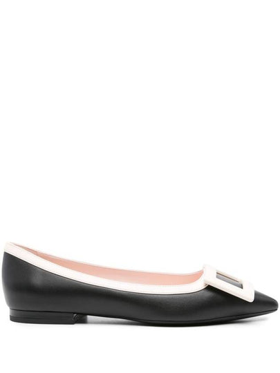 Gommettine Nappa Leather Flat Shoes Balck - ROGER VIVIER - BALAAN 2