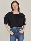 Reve Shirring Half Blouse Black - LESEIZIEME - BALAAN 2