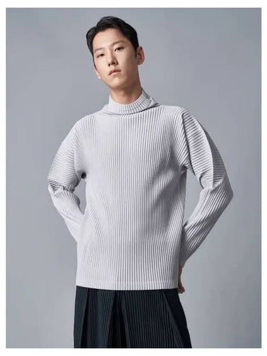 Basic high neck long sleeve T shirt light gray domestic product GM0023070428833 - ISSEY MIYAKE - BALAAN 1