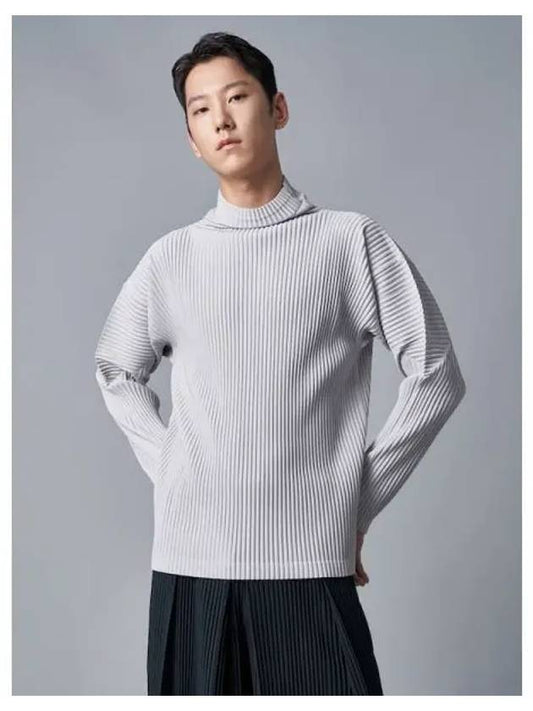 Basic high neck long sleeve t shirt light gray domestic product GM0023070428833 - ISSEY MIYAKE - BALAAN 1