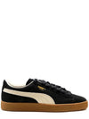 Suede Terrace Logo Patch Low-Top Sneakers Black - PUMA - BALAAN 1