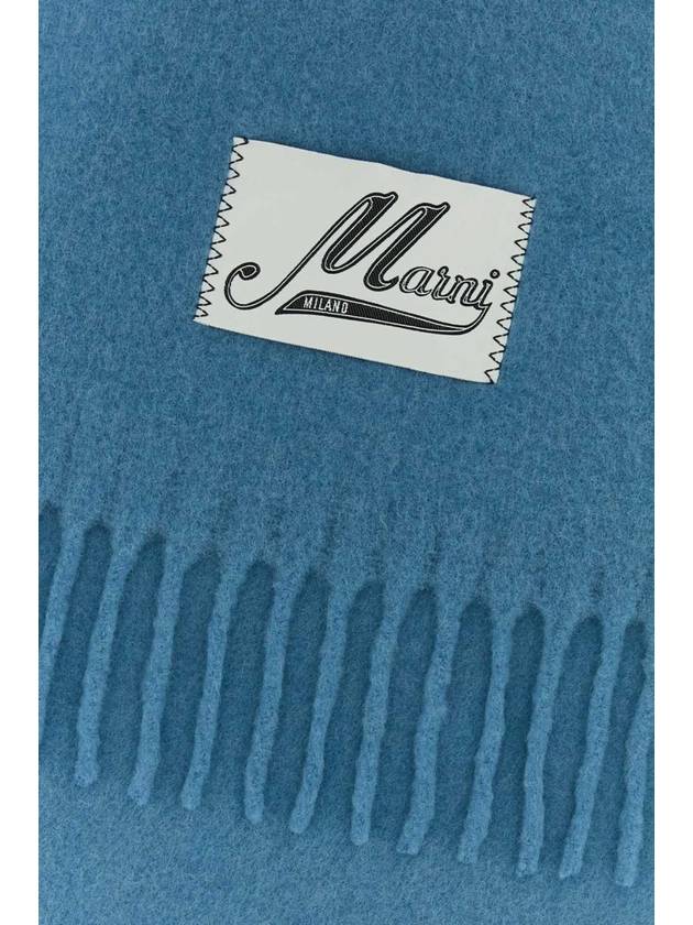 Alpaca Wool Muffler Blue - MARNI - BALAAN 3