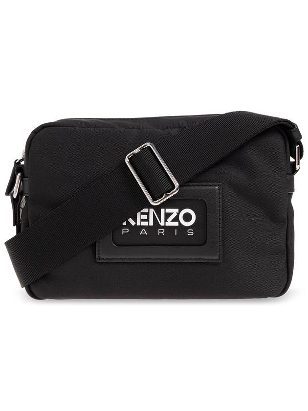 Embossed Logo Messenger Bag Black - KENZO - BALAAN 2