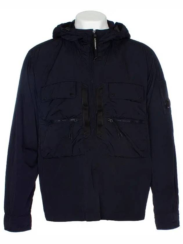 Chrome R Lens Hooded Jacket Navy - CP COMPANY - BALAAN 7