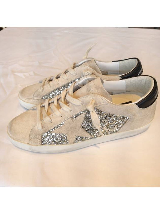 Star Patch Lace-Up Low Top Sneakers Ivory - GOLDEN GOOSE - BALAAN 2