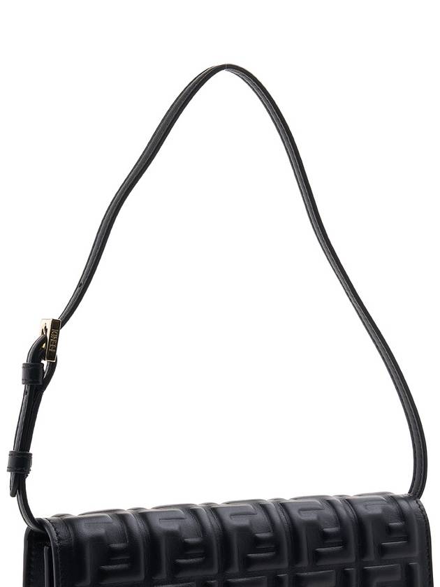 FF Baguette Nappa Leather Long Wallet Black - FENDI - BALAAN 8