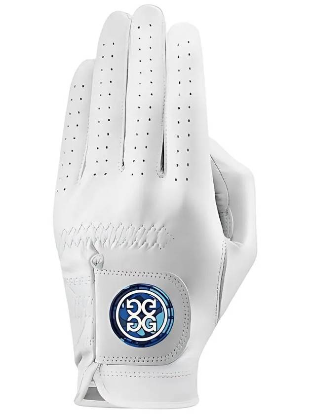 Men s White Essential Camo Patch Left Hand Golf Glove Blue G4MS22G62 AZU - G/FORE - BALAAN 2