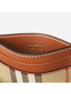 Check Print Leather Card Holder Beige - BURBERRY - BALAAN 4