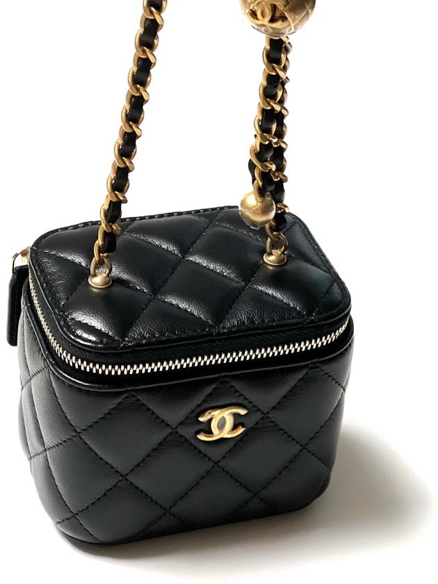 24 Year Gold Ball Vanity Bag Square Black AP1447 B18602 94305 WOC - CHANEL - BALAAN 6