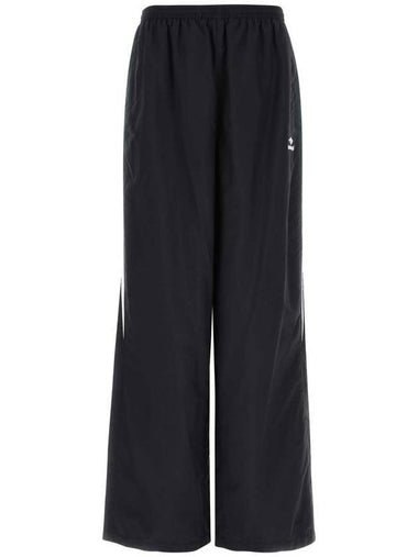 Embroidered Logo Nylon Track Pants Black - BALENCIAGA - BALAAN 1