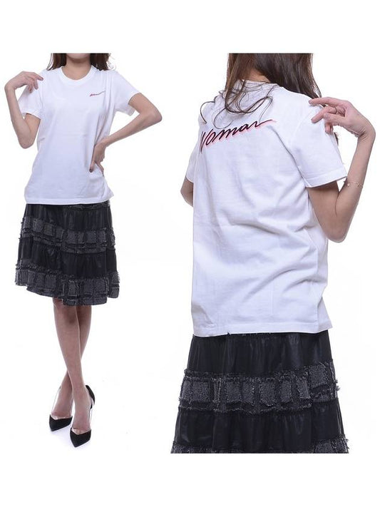 Woman Logo Short Sleeve T-Shirt White - OFF WHITE - BALAAN 2