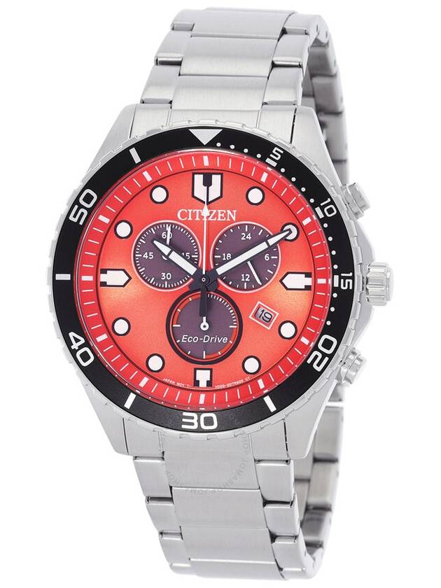 Citizen Chrono Sporty-Aqua Chronograph Orange Dial Men's Watch AT2560-84X - CITIZEN - BALAAN 1