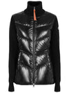 Women s Logo Patch Knit Mix Padded Jacket Black 9B000 41 M1241 999 - MONCLER - BALAAN 1