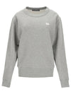 Face Patch Sweatshirt Light Grey Melange - ACNE STUDIOS - BALAAN.