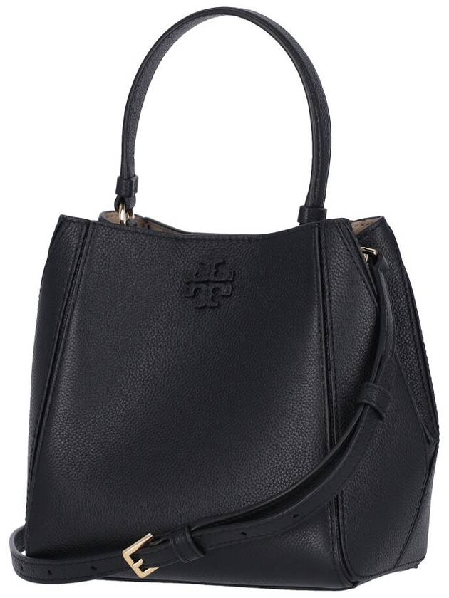 Mcgraw Logo Small Bucket Bag Black - TORY BURCH - BALAAN 3