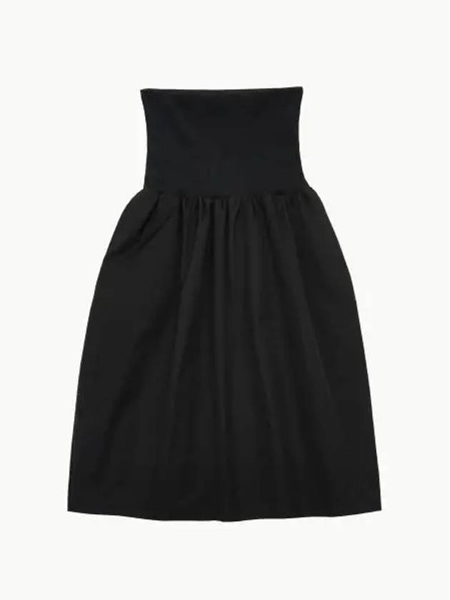 NYLON SHIRRING FLARE SKIRT BLACK - AMOMENTO - BALAAN 1