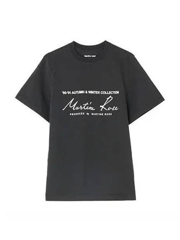 Logo lettering short sleeve black CMRSS29603JC - MARTINE ROSE - BALAAN 1