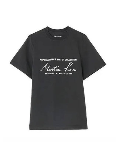 T shirt logo lettering short sleeve black - MARTINE ROSE - BALAAN 1