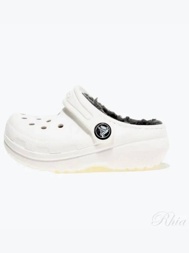 Classic Lined Clog Toddler CRS207009 WHITE GRAY - CROCS - BALAAN 1