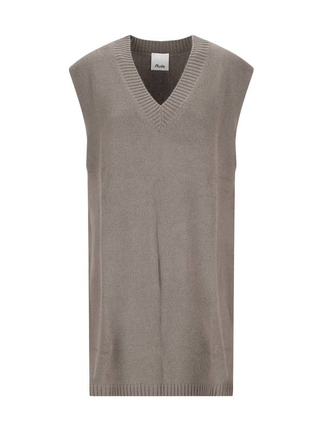 WAISTCOAT IN WOOL AND CASHMERE BLEND - ALLUDE - BALAAN 1