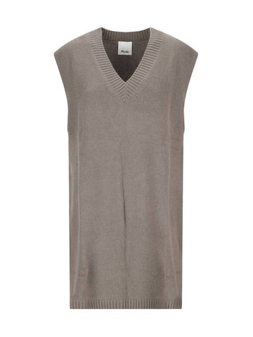 WAISTCOAT IN WOOL AND CASHMERE BLEND - ALLUDE - BALAAN 1