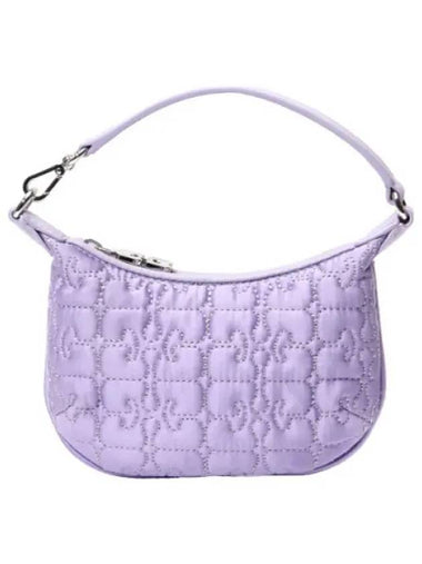 Light Lilac Mini Butterfly Pouch Satin Bag Handbag Women Tote - GANNI - BALAAN 1