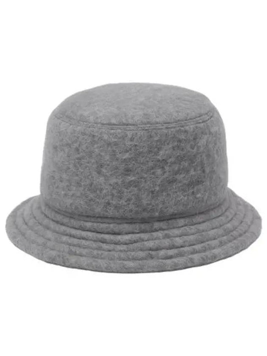 Brushed Wool Blend Bucket Hat Gray - MARNI - BALAAN 1