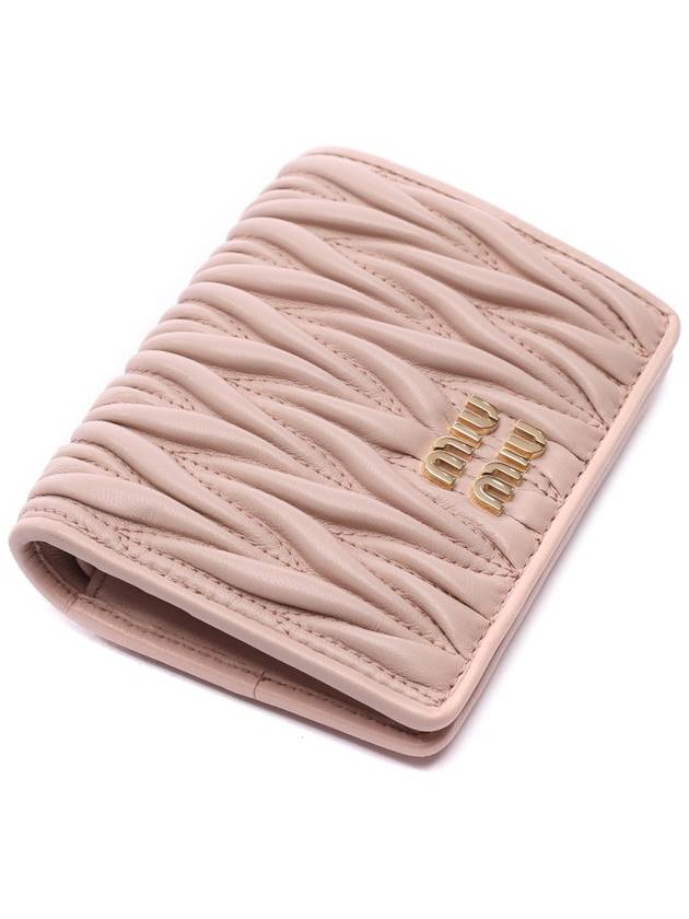 Matelasse Leather Half Wallet Light Pink - MIU MIU - BALAAN 6